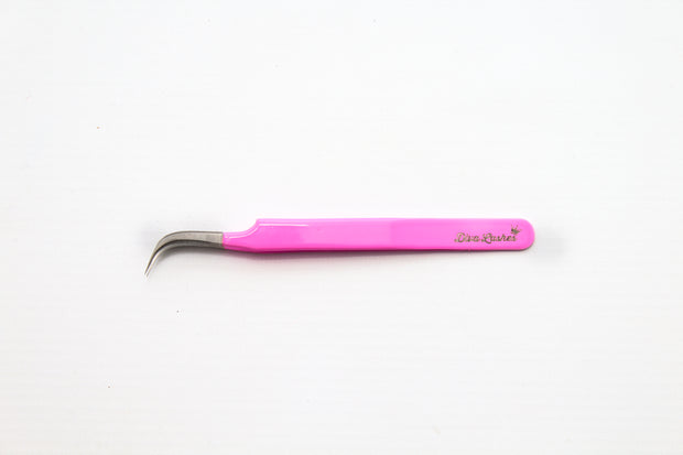 Diva lashes kromme tweezer roze