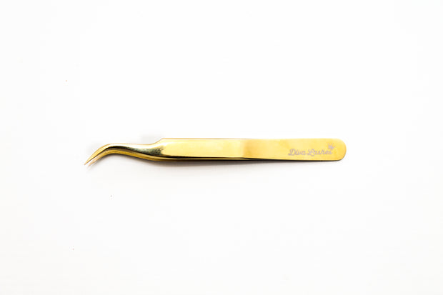 Diva lashes kromme tweezer goud