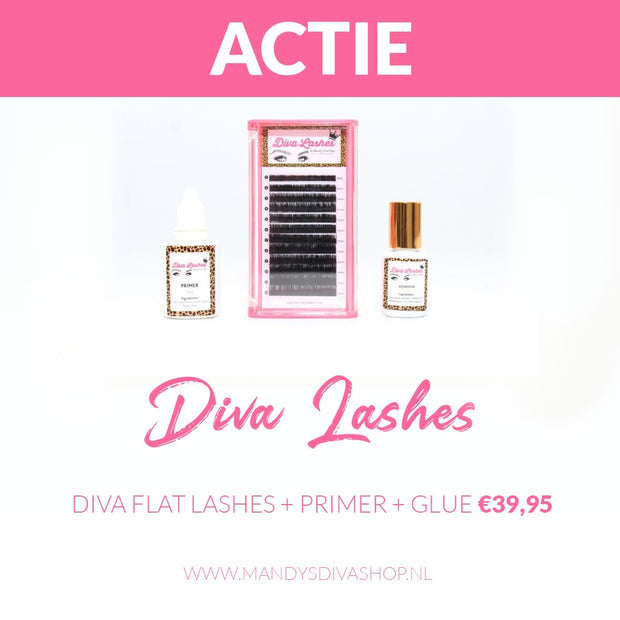 Flat Eyelashes, glue and primer setje