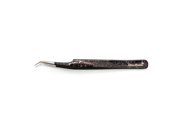 Diva lashes volume tweezer zwart met glitters